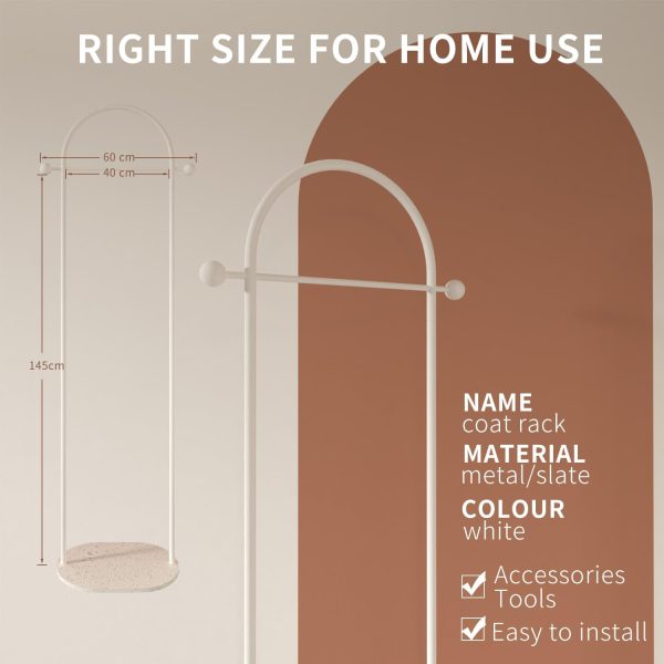 رگال Fashionable and Versatile Coat Rack and Clothes Hanger Stand- Half-Round Shape, Multi - تصویر 6