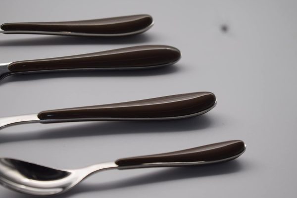 قاشق و چنگال BUGATTI 24-Pieces Gioia Black Coloured Cutlery Set in Gallery Box for - تصویر 6