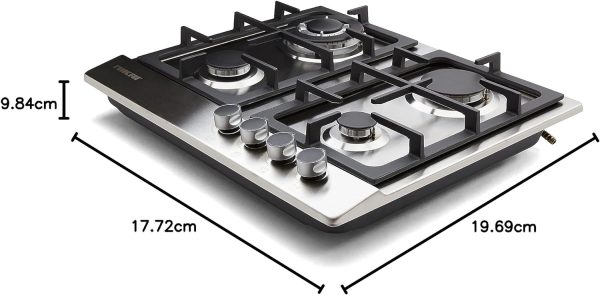 اجاق گاز روکار Nikai 4 Burner Gas Hob with Auto Ignition - تصویر 7