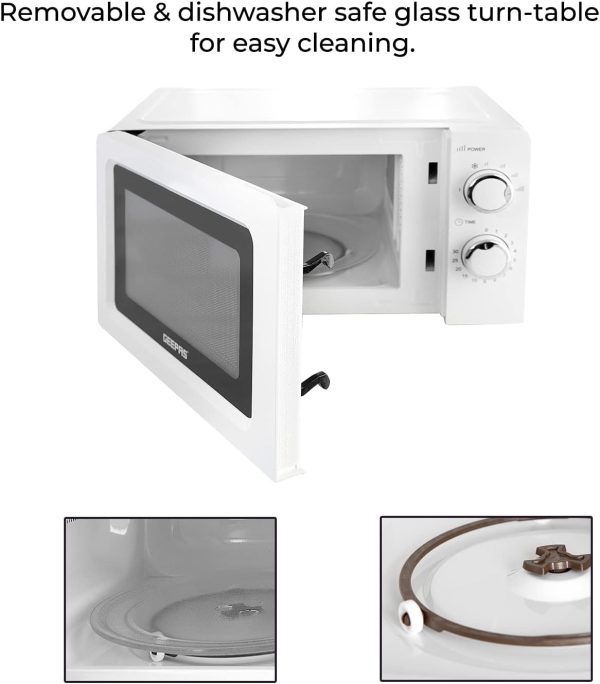 ماکروویو Geepas GMO1899 20L Microwave Oven - 1100W Solo Microwave Oven with 5 Power Levels - تصویر 8