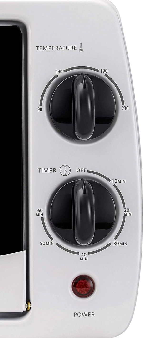آون تستر BLACK+DECKER 800W 9L Toaster Oven, 90-230° Temp Setting Double Grill With Convection - تصویر 7