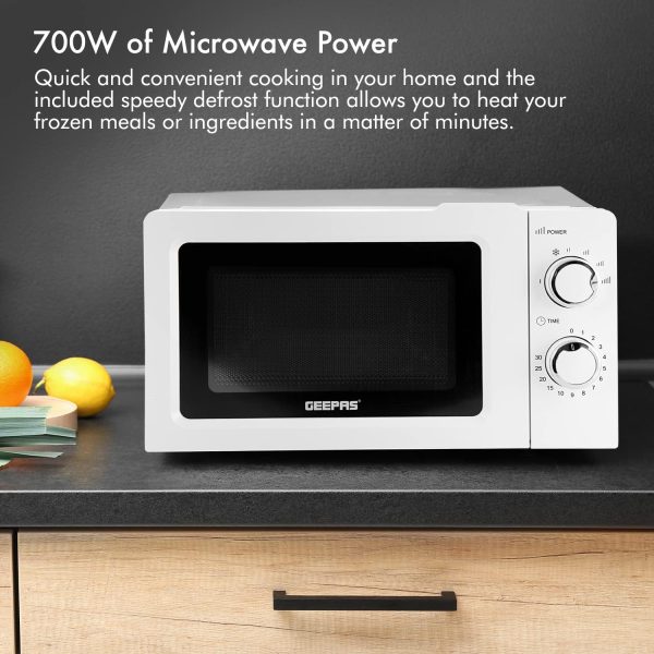 ماکروویو Geepas GMO1899 20L Microwave Oven - 1100W Solo Microwave Oven with 5 Power Levels - تصویر 9