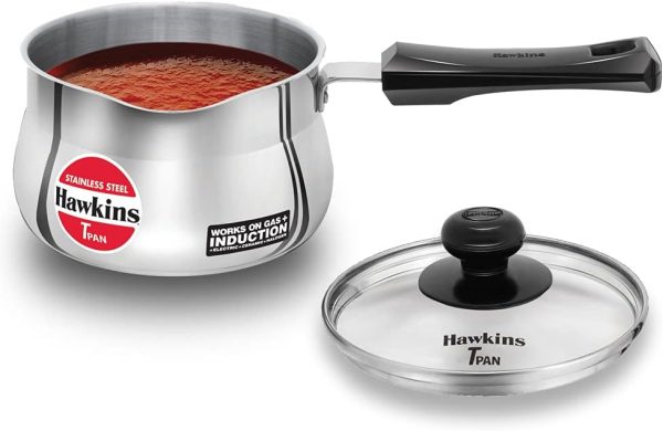 شیرجوش Hawkins Stainless Steel Tpan 1.5L with Glass lid