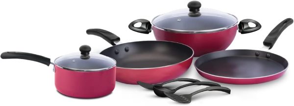 سرویس قابلمه   Roll over image to zoom in Impex Kuk9 Nonstick Cookware 9 pieces Set