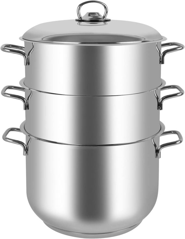 قابلمه Prestige Stainless Steel Steamer Set, 4 Pieces, Silver