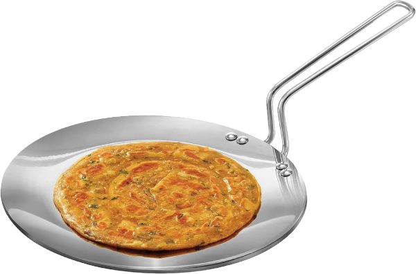 ماهی تابه Hawkins Tri-Ply Stainless Steel Tava 26 cm, 3.5mm Induction Compatible