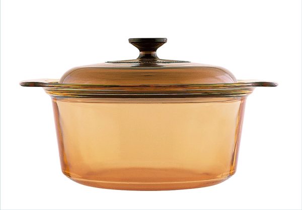قابلمه Visions 3739 Amber Stock Pot, Brown, Glass
