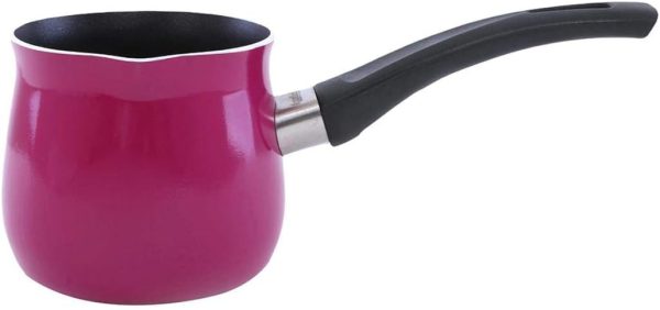 شیرجوش Royalford Turkish Coffee Pot | 8.5CM Stovetop Coffee Warmer with Handle - Turkish Coffee, Tea, Milk Cafeteria & Butter Melting Mini Pot – Aluminium Build, Soft Touch Handle & Perfect Pouring Spout