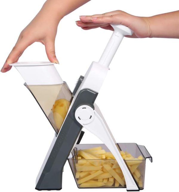 رنده Adjustable Mandoline Slicer Safe Vegetable Slicer by ONCE FOR ALL Food Chopper Vegetable Cutter Quick Dicer Fruit French Fry Julienne