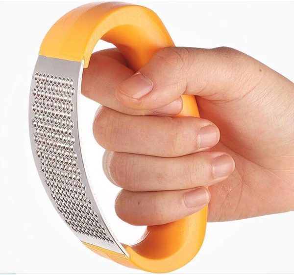 سیر له کن AL KHAANI Garlic Press Rocker,Professional Garlic Chopper tool and Crusher,Garlic peeler,durable Rocker and Cleaning brush Plus egg yolk separator-Kitchen Gadgets