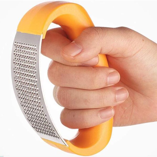 سیر له کن AL KHAANI Garlic Press Rocker,Professional Garlic Chopper tool and Crusher,Garlic peeler,durable Rocker and Cleaning brush Plus egg yolk separator-Kitchen Gadgets