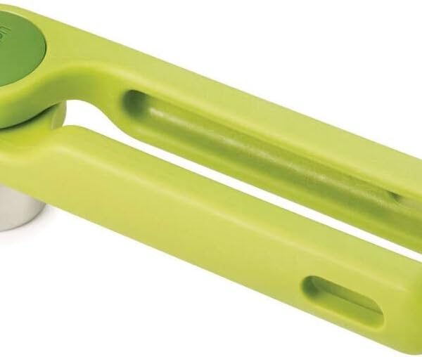 سیر له کن Joseph Joseph 20102 Helix Garlic Press Mincer Ergonomic Twist-Action Hand Juicer, Green, Stainless Steel