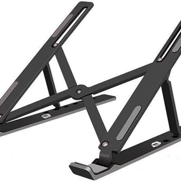 پایه لپ تاپ Adjustable Laptop Stand,Portable Laptop Stand Cooling Rack Foldable Laptop Stand Laptop Stand Cooling Pad Riser (Color : Black)