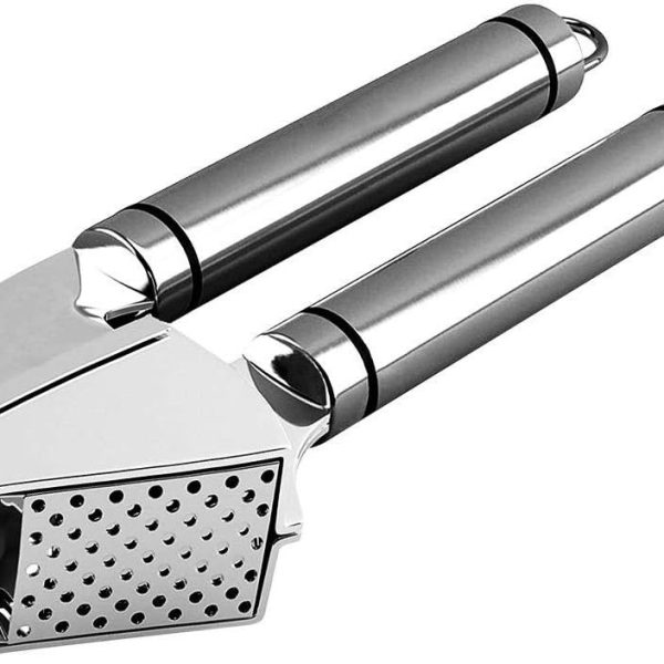 سیر له کن Stainless Steel Garlic Press, Silver 1pcs
