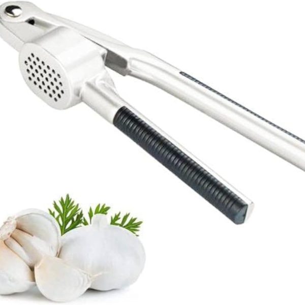 سیر له کن MARKQ Garlic Press, Stainless Steel Garlic Mincer, User-Friendly Soft, Easy to Squeeze Garlic Crusher Chopper
