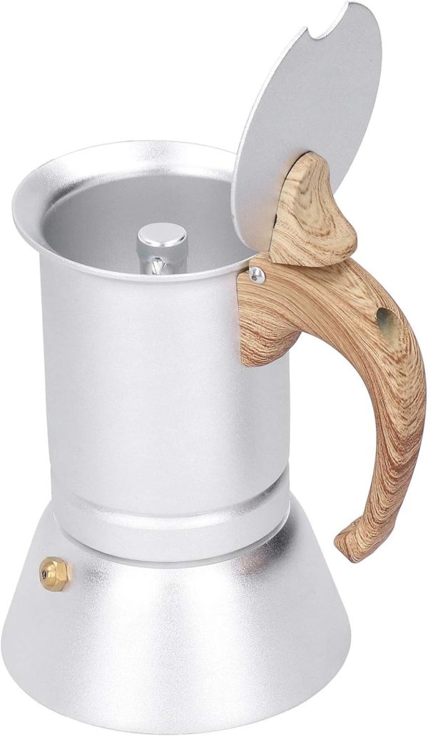 قهوه جوش Classic Stovetop Espresso Maker, Italian Style Espresso Cup Moka Pot 3 Cups Stovetop Coffee Maker Stainless Steel Italian Coffee Maker, Makes Delicious Coffee