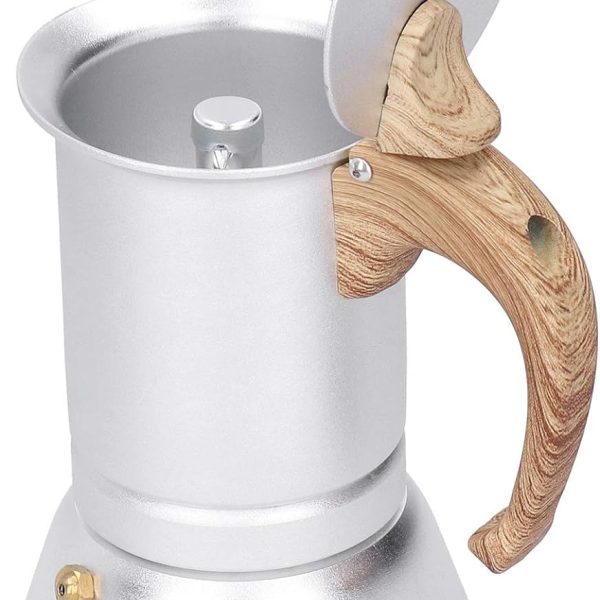 قهوه جوش Classic Stovetop Espresso Maker, Italian Style Espresso Cup Moka Pot 3 Cups Stovetop Coffee Maker Stainless Steel Italian Coffee Maker, Makes Delicious Coffee