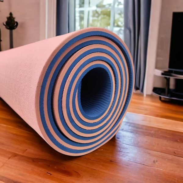 مت ورزشی Smarty Yoga Mat 8 MM Thick TPE Material with Carrying Strap for Gym & Home Exercise Mat Eco-Friendly Non Slip water Resistant Yoga Mat Men & Women Workout - تصویر 10