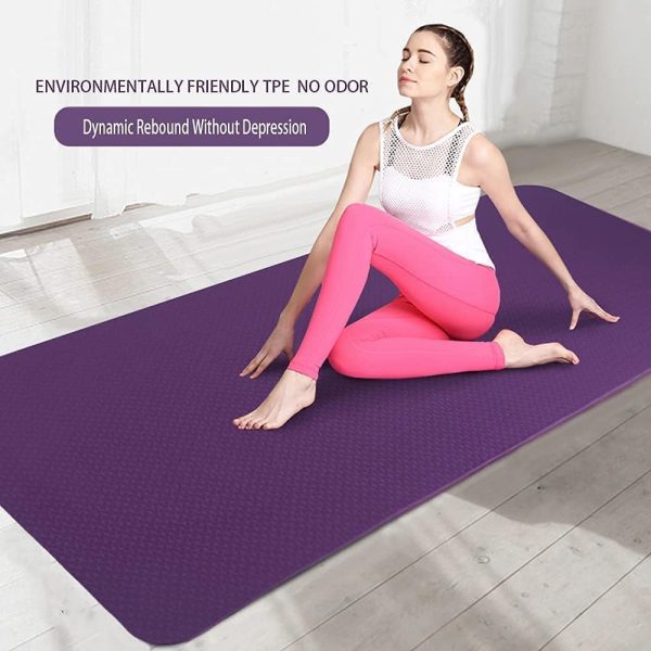 مت ورزشی TPE Eco Friendly Non Slip Yoga Mat Home/Gym Workout Sports Mattress Home Mat - تصویر 10