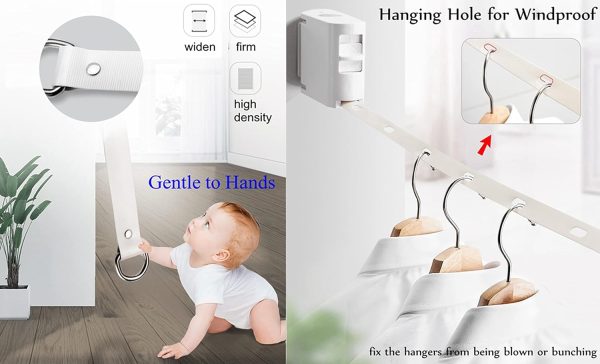 بند رخت فنری Retractable Clothesline Clothes Line Retracting Outdoor - تصویر 3