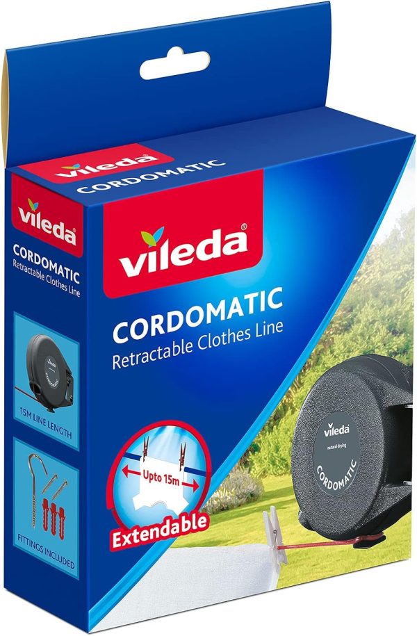بند رخت فنری Vileda Cordomatic Retractable Clothes Line, 15 m - تصویر 4