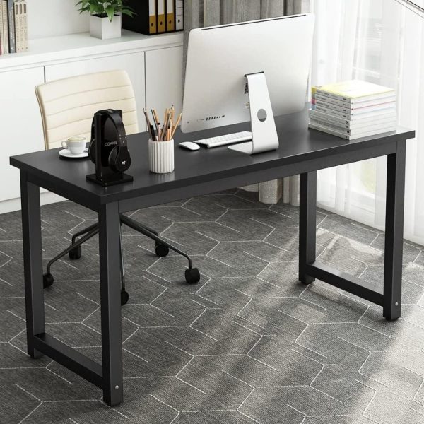 میز لپ تاپ SKY-TOUCH Computer Desk 120 * 60cm, Computer Laptop Table Desk Office Desk Study Writing Desk Easy Assembly, Computer Desk Modern Simple Style for Home Office - تصویر 4