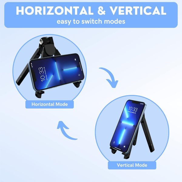 پایه لپ تاپ MERRES Mobile Holder & Tripod For Mobile, Tablet & Laptop with Suspended Cooling Base, Monitor Riser for Comfortable Viewing Angle for Work Leisure (Black) - تصویر 4