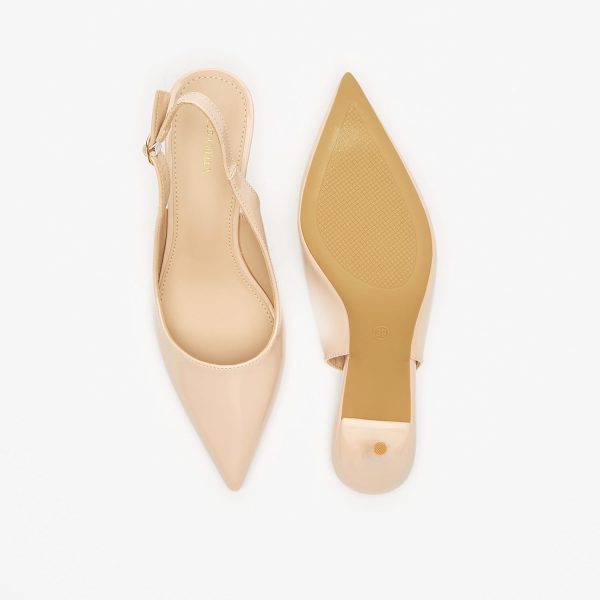 کفش  Brand: Flora Bella by Shoexpress Flora Bella By Shoexpress Women Solid Stiletto Heels With Buckle Closure 38EU-5Uk Beige - تصویر 5