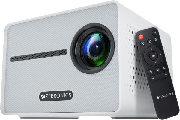 پروژکتور Zebronics PIXAPLAY 20 LED Projector with FHD 1080p, HDMI, USBx2, Aux Out, Bluetooth v5.1