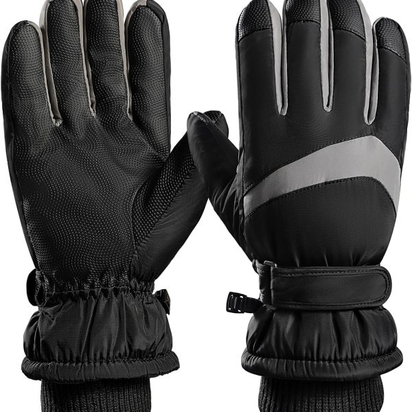 دستکش اسکی 1 Pair Winter Ski Gloves for Men Women, Waterproof Windproof Touchscreen Gloves, Snow Gloves, Anti-Slip, Running Gloves, for Cold Weather