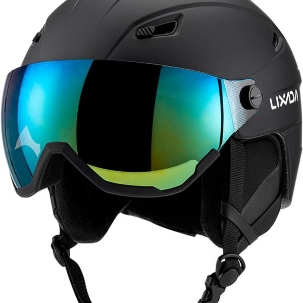 کلاه ایمنی اسکی headgear,XINYIFU Integrated Ski Helmet Men and Women Snowboard Helmet with Removable Visor Goggles