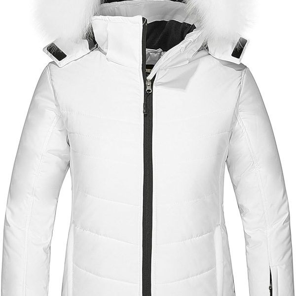 لباس اسکی Skieer Women's Waterproof Ski Jacket Warm Puffer Jacket Thick Hooded Winter Coat