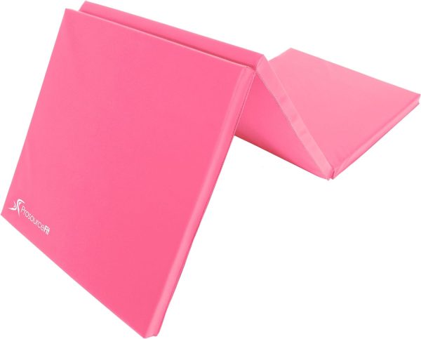 مت ورزشی ProsourceFit Tri-Fold Folding Thick Exercise Mat 6’x2’ with Carrying Handles for Tumbling, MMA, Martial Arts, Gymnastics, Stretching, Core Workouts