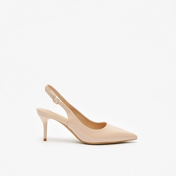 کفش  Brand: Flora Bella by Shoexpress Flora Bella By Shoexpress Women Solid Stiletto Heels With Buckle Closure 38EU-5Uk Beige - تصویر 6