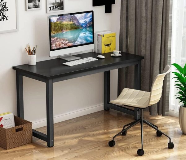 میز لپ تاپ SKY-TOUCH Computer Desk 120 * 60cm, Computer Laptop Table Desk Office Desk Study Writing Desk Easy Assembly, Computer Desk Modern Simple Style for Home Office - تصویر 6