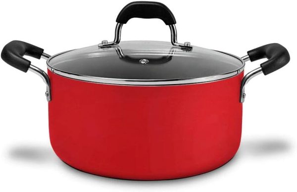 سرویس قابلمه Brinox Saffron Line - Aluminum - 5-Piece Cookware Set Red - تصویر 9