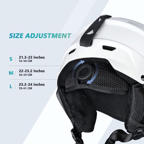کلاه ایمنی اسکی VANRORA Ski Helmet, Snowboard Helmet, Climate Control Venting, Dial Fit, Goggles Compatible - تصویر 5