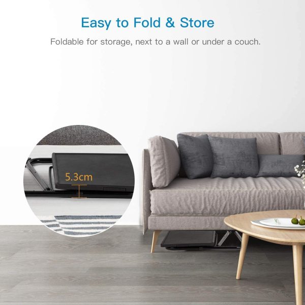 میز لپ تاپ Adjustable TV Tray Table - TV Dinner Tray on Bed & Sofa, Comfortable Folding Table with 6 Height & 3 Tilt Angle Adjustments, black - تصویر 7