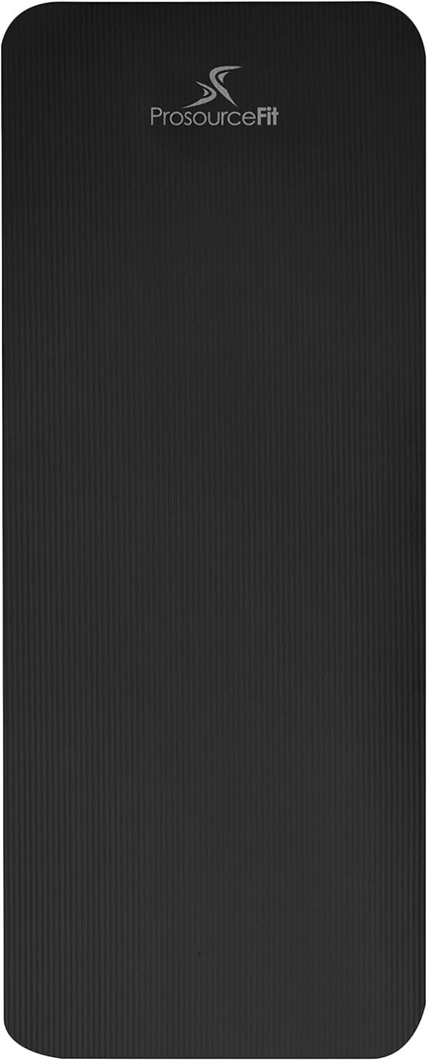 مت ورزشی ProsourceFit Extra Thick Yoga and Pilates Mat, High Density Exercise Mat with Comfort Foam and Carrying Strap, Pink - تصویر 5