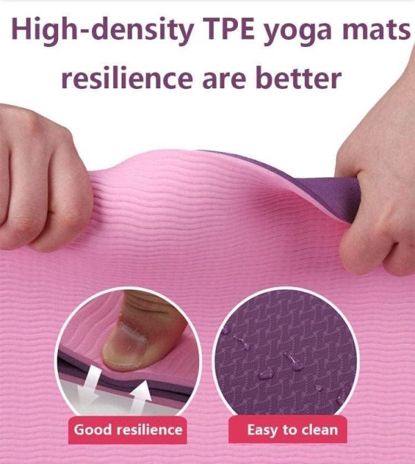 مت ورزشی TPE Eco Friendly Non Slip Yoga Mat Home/Gym Workout Sports Mattress Home Mat - تصویر 5