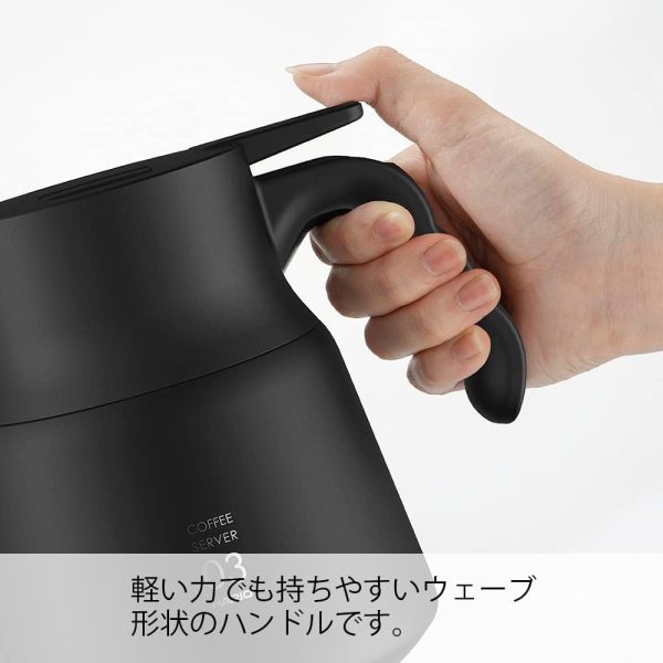 فلاسک Hario V60 Insulated Stainless Steel Server, 600ml, White - تصویر 7