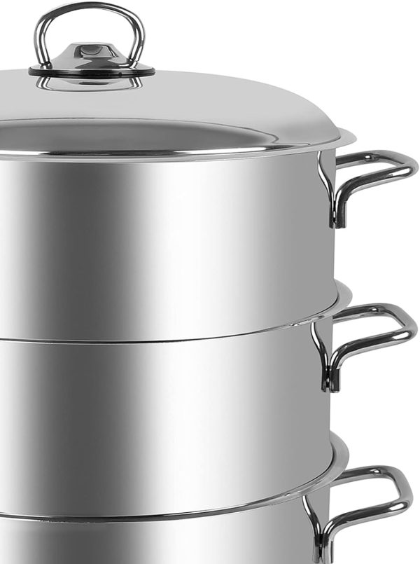 قابلمه Prestige Stainless Steel Steamer Set, 4 Pieces, Silver - تصویر 5