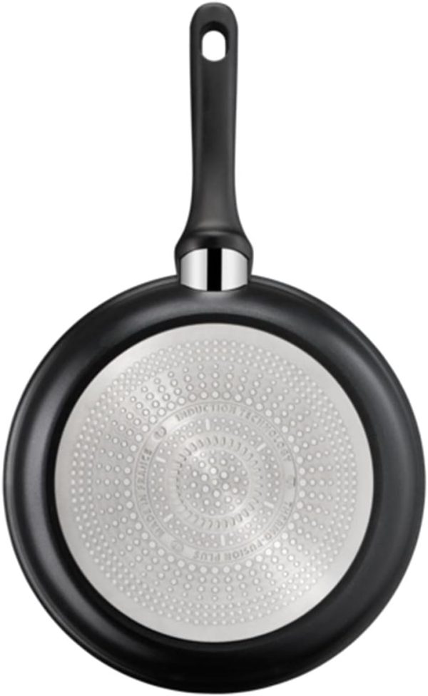 سرویس ماهی تابه Tefal Unlimited On, 3 piece Pan Set, Premium Cookware, 20cm,24cm & 28 cm Frying Pan, UK's Longest Lasting Non-stick, Heat Indicator, Induction Hob Compatible, Dishwasher Safe,Aluminium, bl - تصویر 6