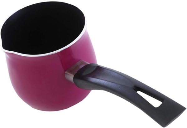 شیرجوش Royalford Turkish Coffee Pot | 8.5CM Stovetop Coffee Warmer with Handle - Turkish Coffee, Tea, Milk Cafeteria & Butter Melting Mini Pot – Aluminium Build, Soft Touch Handle & Perfect Pouring Spout - تصویر 5