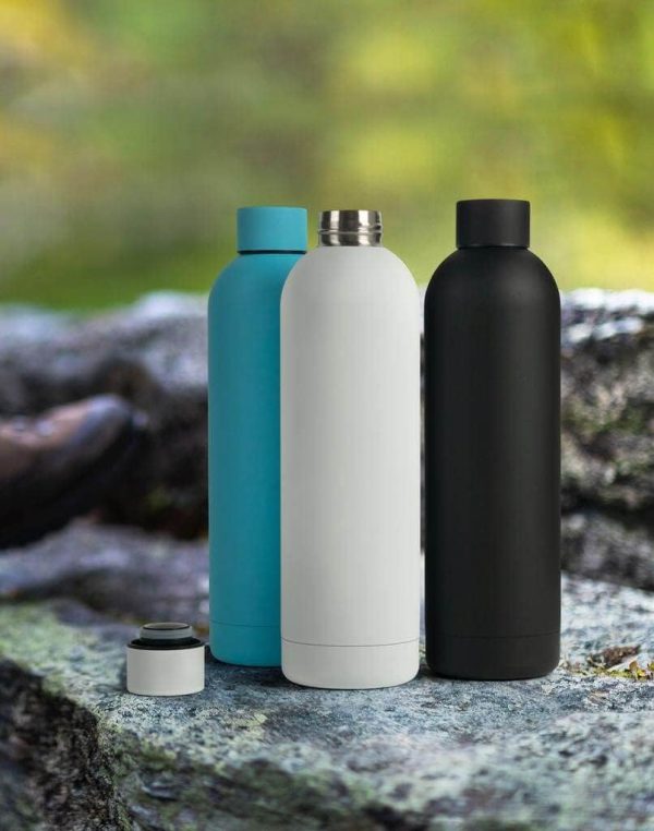 بطری آب Water Bottle - Vacuum Insulated Water Bottle | Double Layer Stainless Steel, Leak Proof water bottle with premium look (White-750mL, 1) - تصویر 5