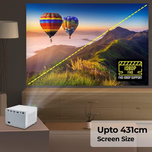 پروژکتور Zebronics PIXAPLAY 20 LED Projector with FHD 1080p, HDMI, USBx2, Aux Out, Bluetooth v5.1 - تصویر 6