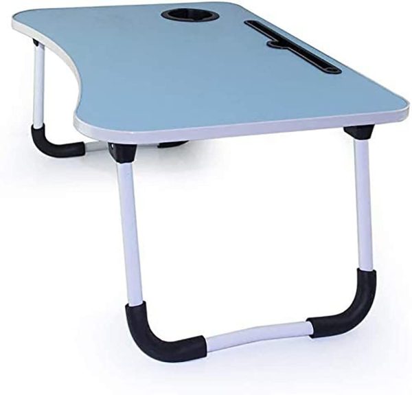 میز لپ تاپ Folding Bed Table Laptop Desk With Ipad And Cup Holder Adjustable Lap Tray Notebook Stand Foldable Portable Standing Desk For Indoor Outdoor Camping Study Eating Reading Watch Movies Couch Sofa Floor - تصویر 8