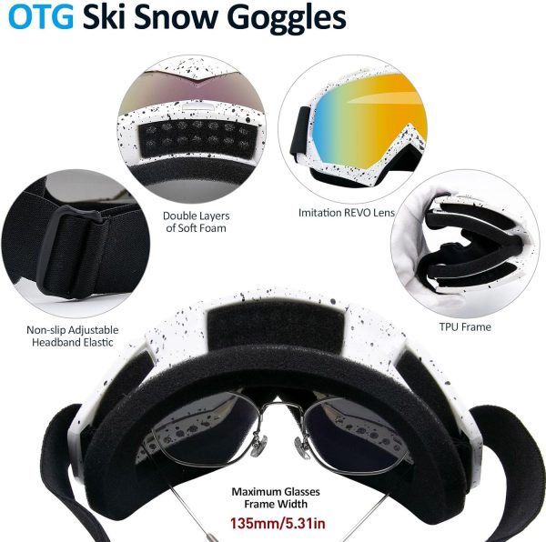 عینک اسکی Motorcycle Goggle, Motocross Snowboard Ski Goggles, Dirt Bike Off-Road Protective Mtb Glasses۱۸ - تصویر 6