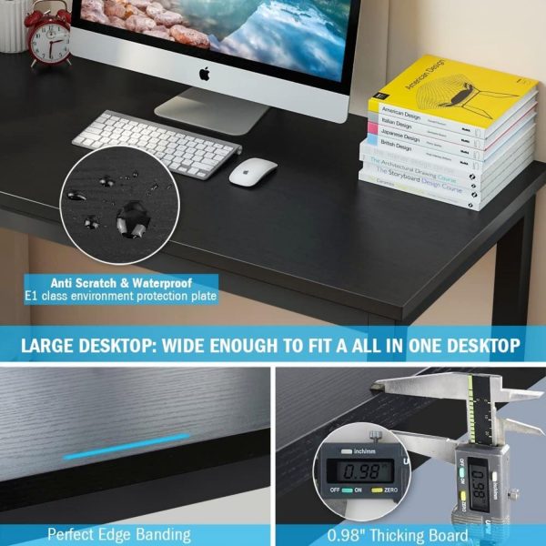 میز لپ تاپ SKY-TOUCH Computer Desk 120 * 60cm, Computer Laptop Table Desk Office Desk Study Writing Desk Easy Assembly, Computer Desk Modern Simple Style for Home Office - تصویر 8
