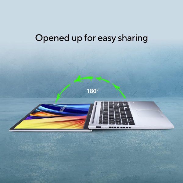 لپ تاپ ASUS Vivobook 15 X1502ZA-BQ1176W Icelight Silver Slim Laptop, i7-12700H 2.3 GHz 16GB 512GB PCIE G3 SSD, Intel Iris X, WIN11 HOME, 15.6-inch FHD 1920X1080 16:9, HD Webcam, Backlit-Eng-Arb-KB - تصویر 8